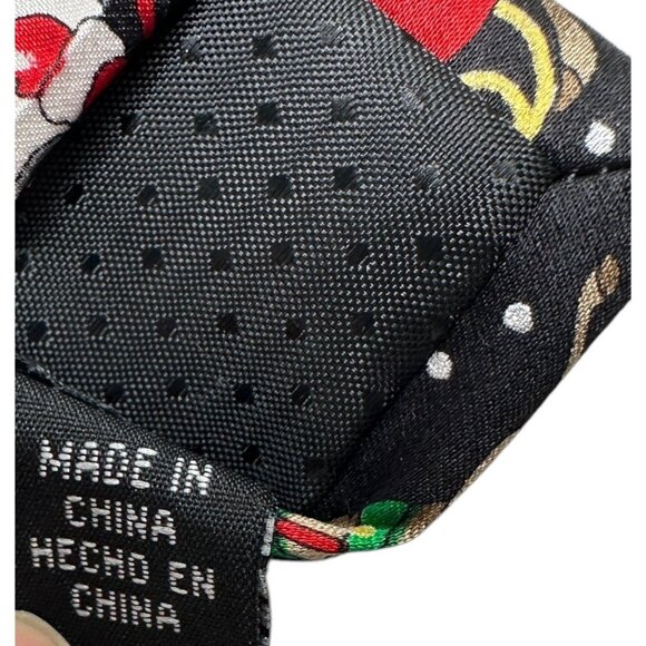 Christmas Novelty Silk Tie With Santa & Reindeer Sleigh Design Holiday Festive - Picture 4 of 8